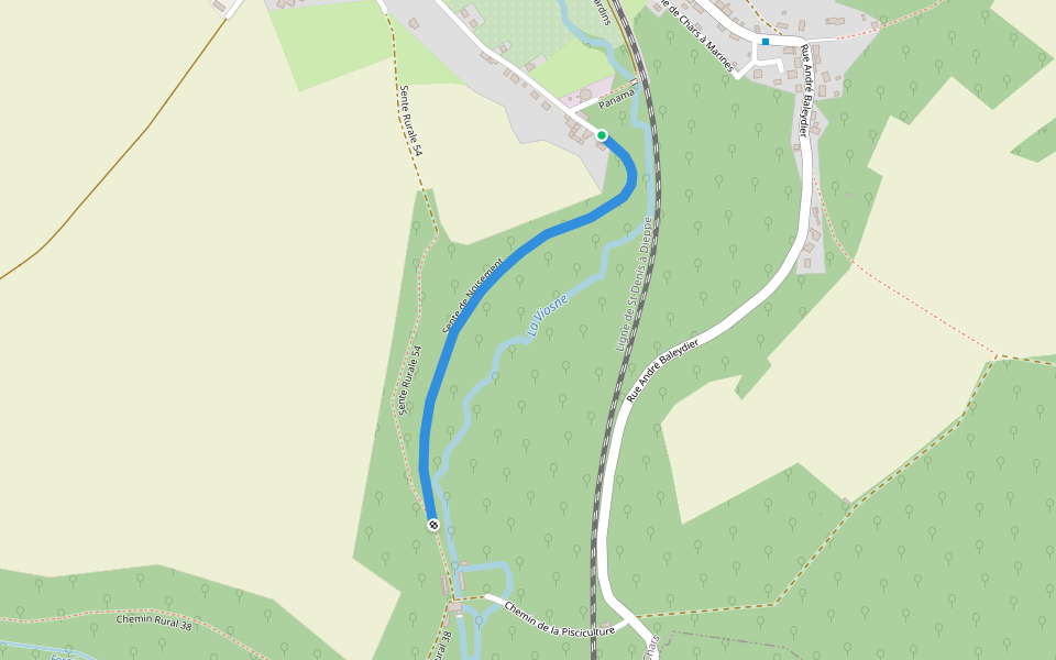 Sente de Noisement walking route map in Chars