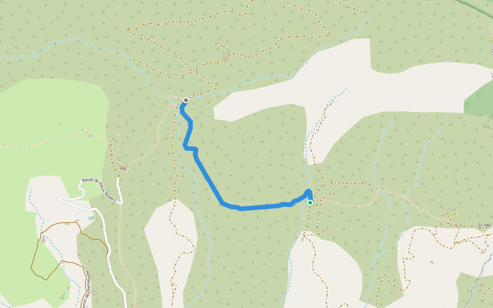 Gr 946 - Tour de la Montagne de Lure walking route map in Noyers-sur-Jabron