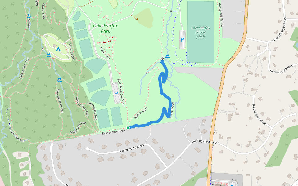 Sidetrack Trail walking route map in Vienna