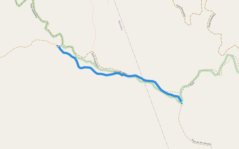Boucle 18km walking route map in Farino