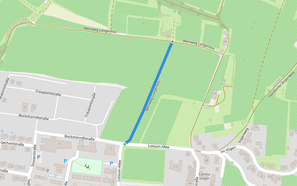 Weinweg Langenlois walking route map in Langenlois