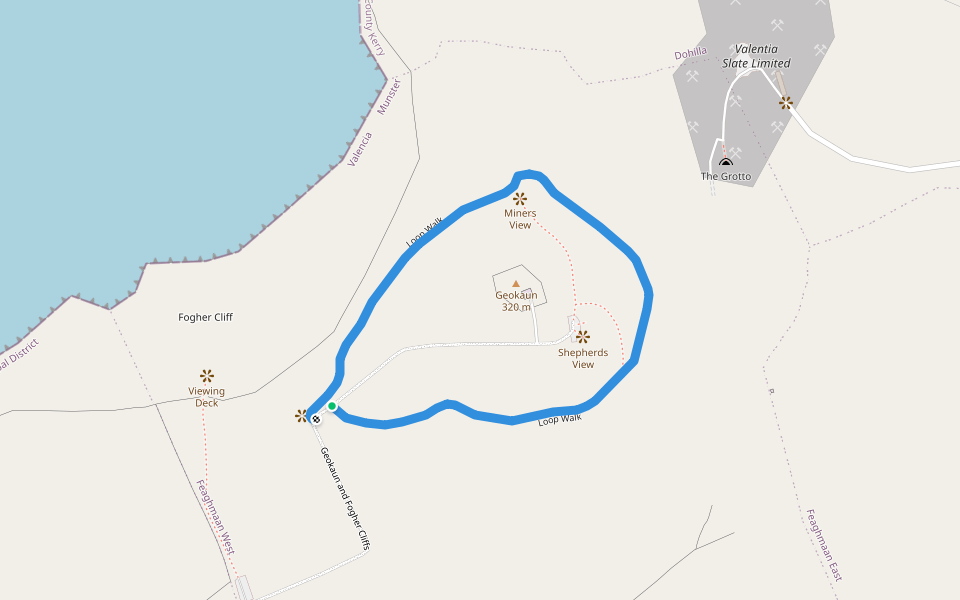 Loop Walk walking route map in Tinnies Middle
