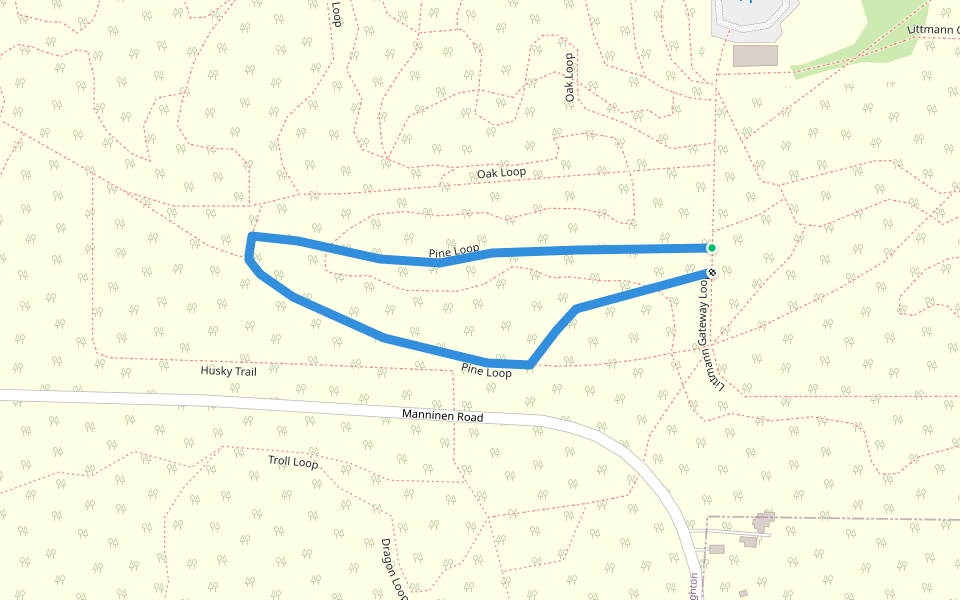 Pine Loop walking route map in Houghton