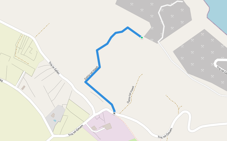 Dahla tal-Hawli walking route map in Qala