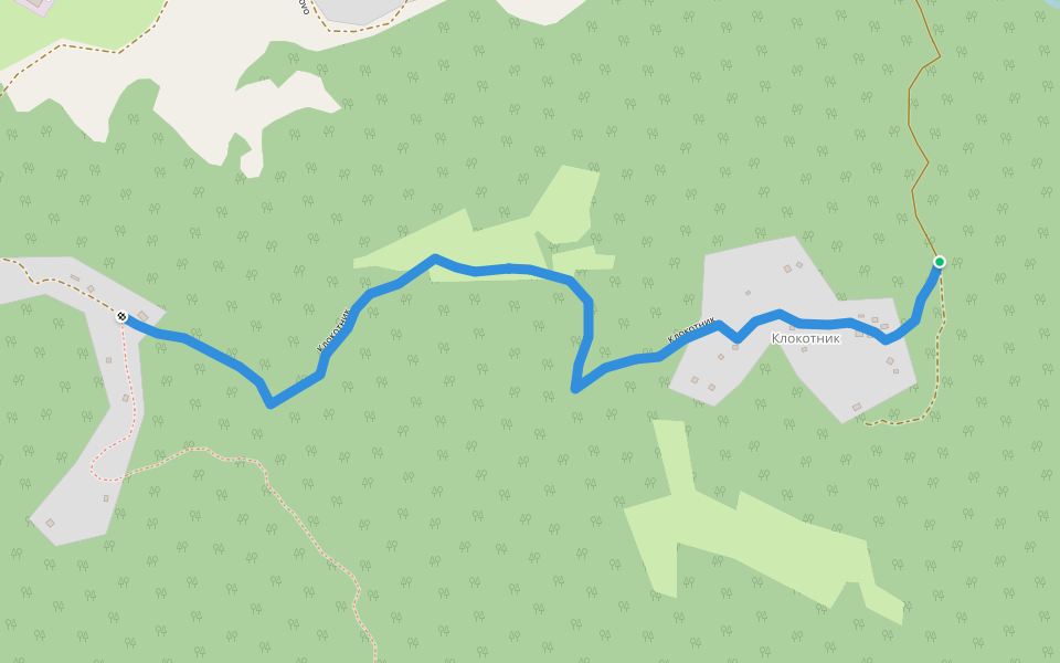 Клокотник walking route map in Smolyan