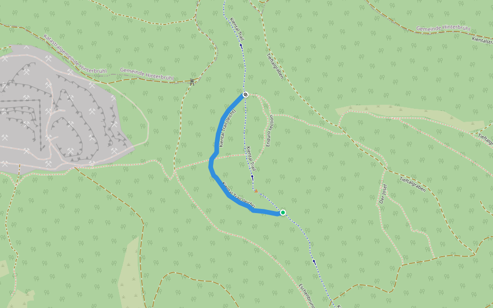 Kiental Trail (leicht) walking route map in Gaaden bei Mödling