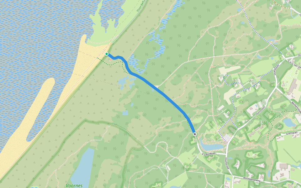 A J Bootpad walking route map in Oostvoorne