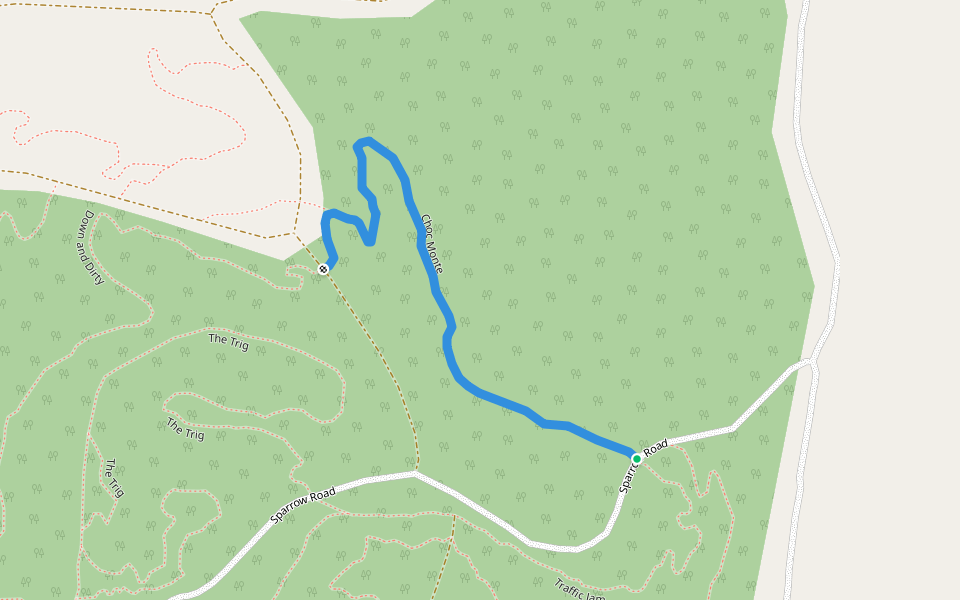 Choc Monte walking route map in Oaks Estate