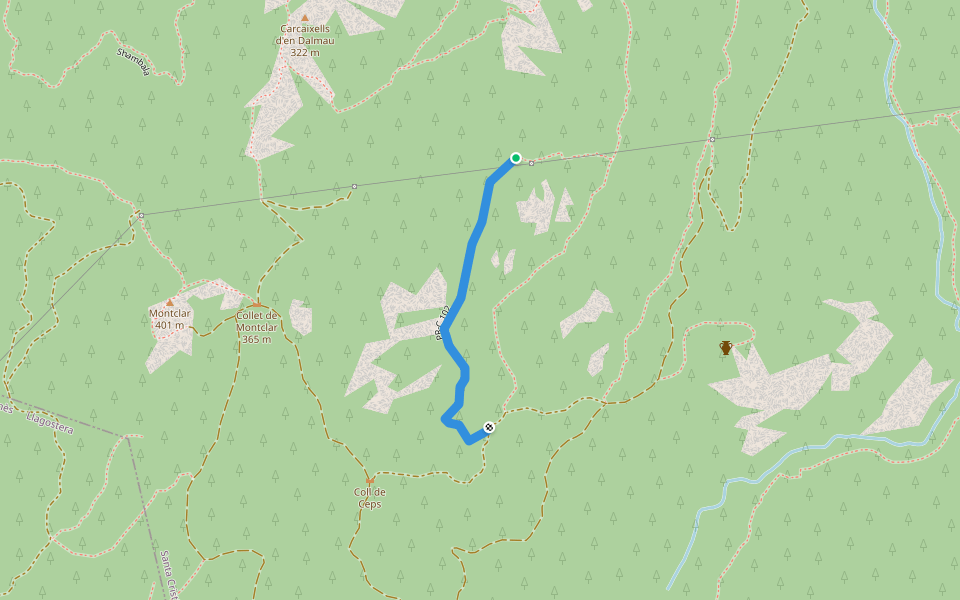 PR-C 102 walking route map in Santa Maria de Solius