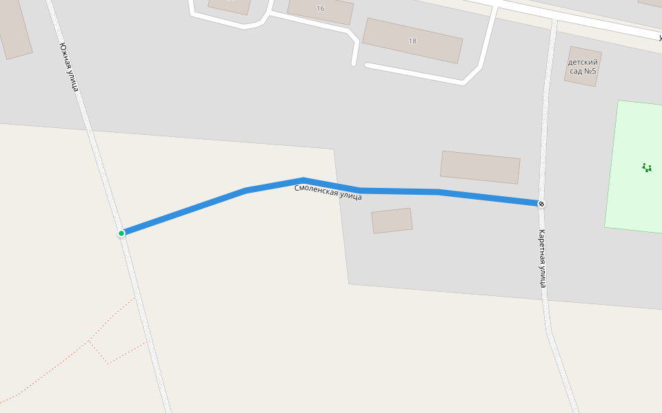 Смоленская улица walking route map in Chernyakhovsk