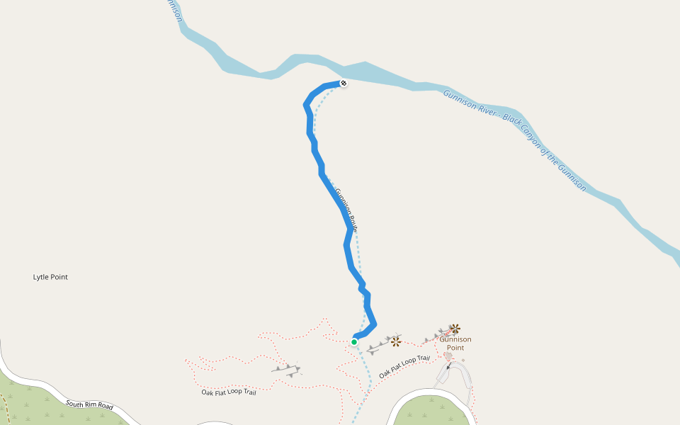 Gunnison Route walking route map in Montrose