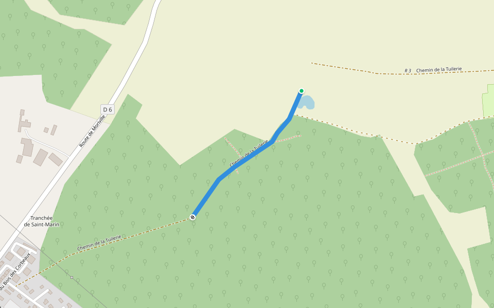 Chemin de la Tuilerie walking route map in Châtel-sur-Moselle