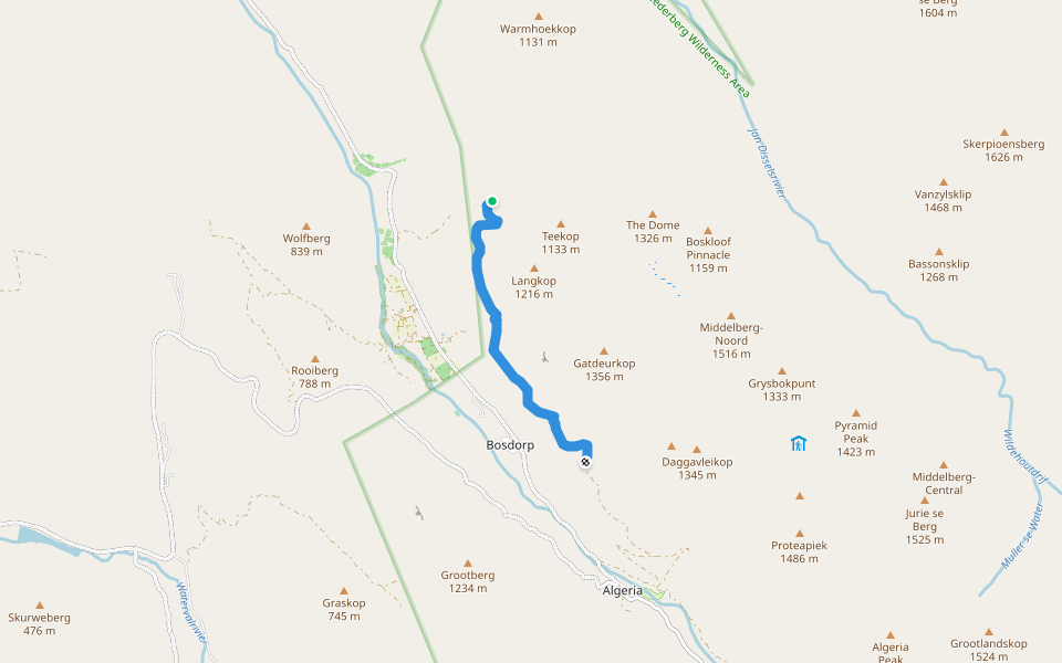 Langkop walking route map in West Coast DC