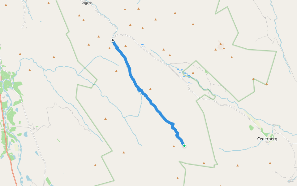 Duiwelsgat walking route map in West Coast DC