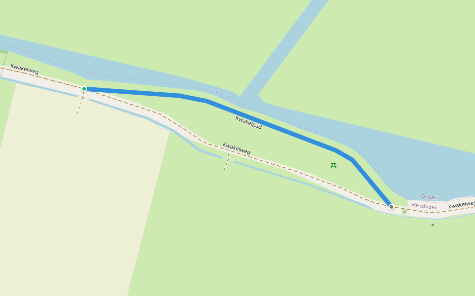 Kwakelpad walking route map in Hensbroek