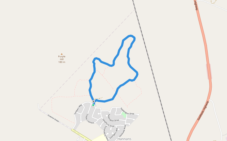 Doug Krepp Walk Trail walking route map in Hannans