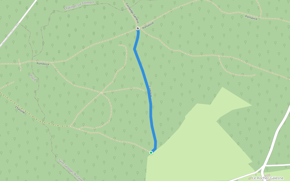 C Leroux walking route map in Placé