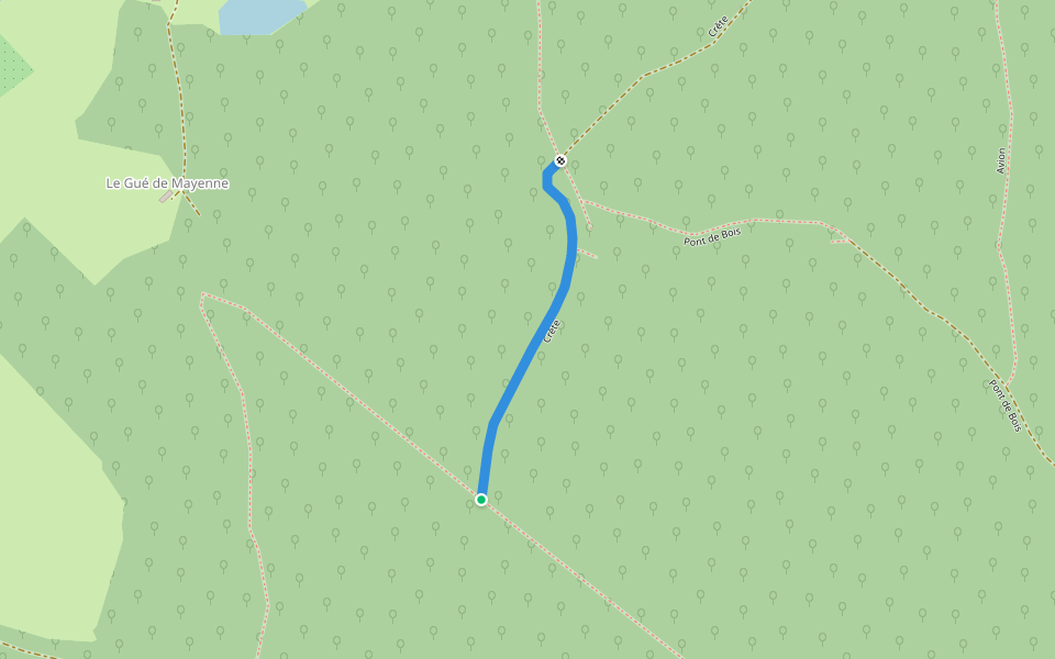 Crête walking route map in Vautorte