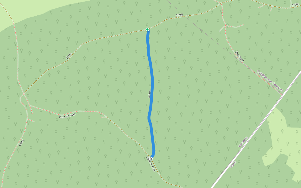 Avion walking route map in Vautorte