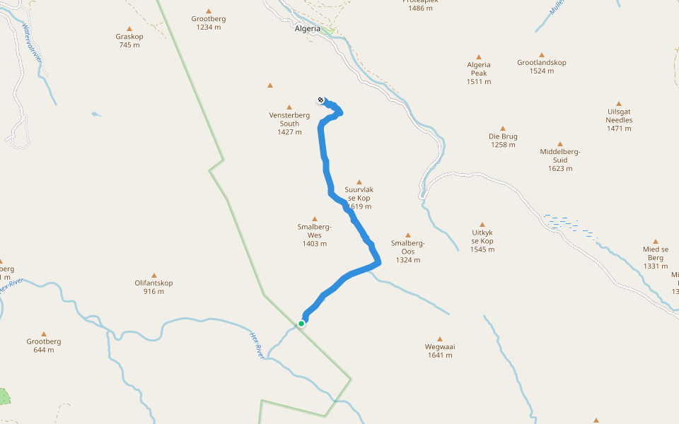 Suurvlak walking route map in West Coast DC