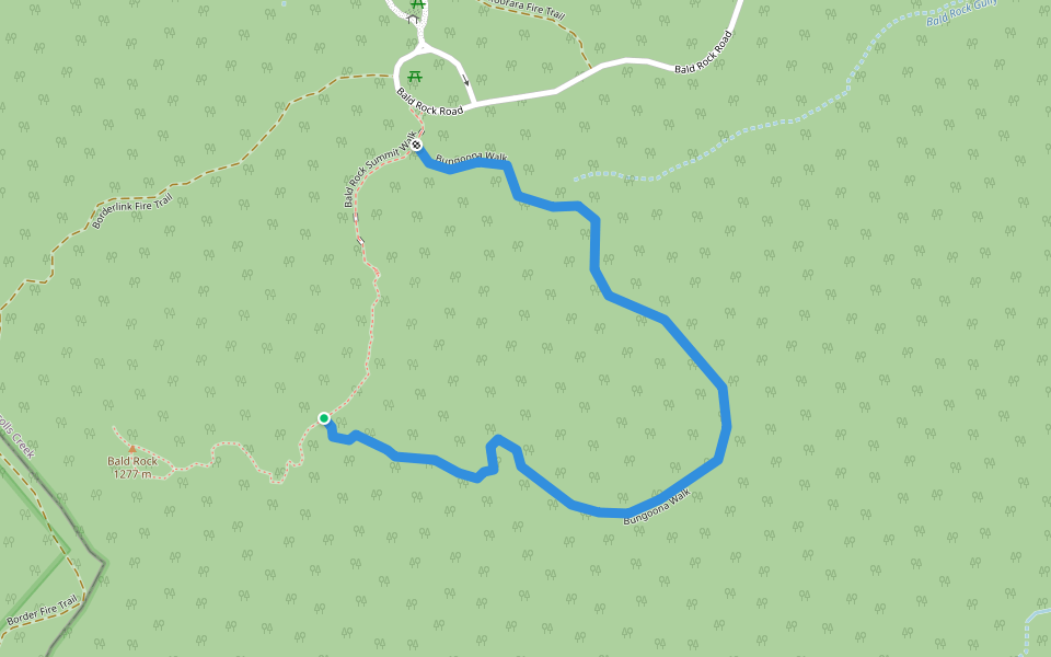Bungoona Walk walking route map in Carrolls Creek