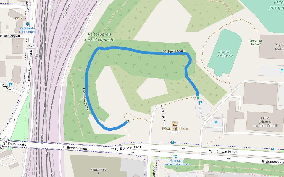 Kosteikkopolku walking route map in Hämeenlinna