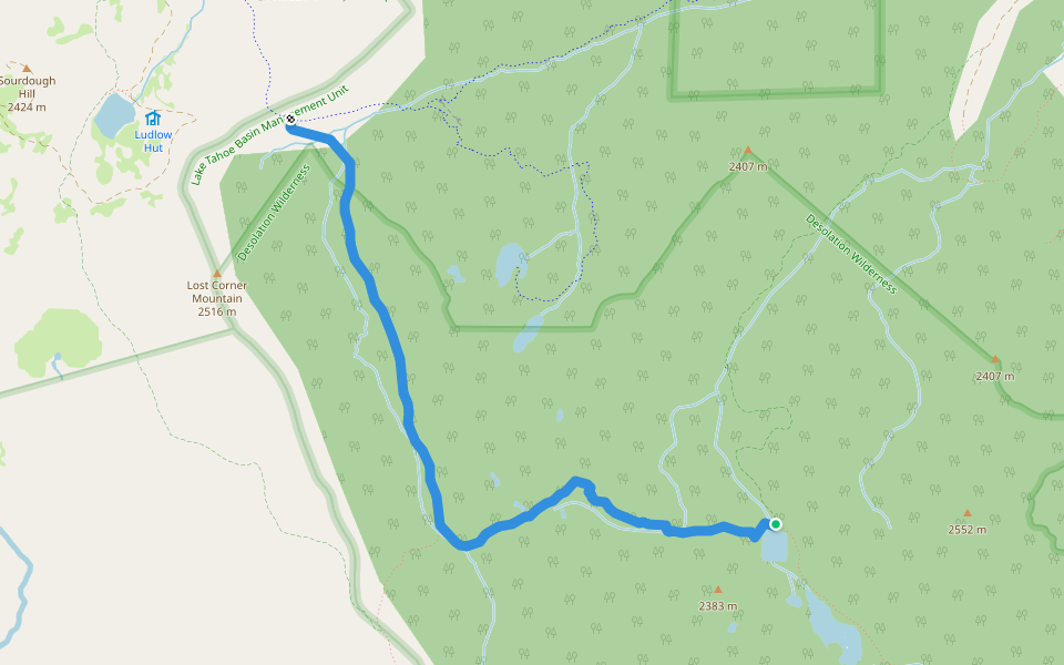 Genevieve Trail walking route map in Tahoma