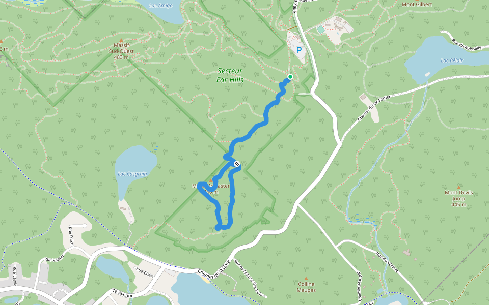 G Gélinotte walking route map in Val-Morin