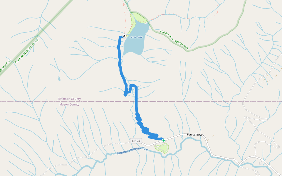 Lena Lake Trail #810 walking route map in Eldon