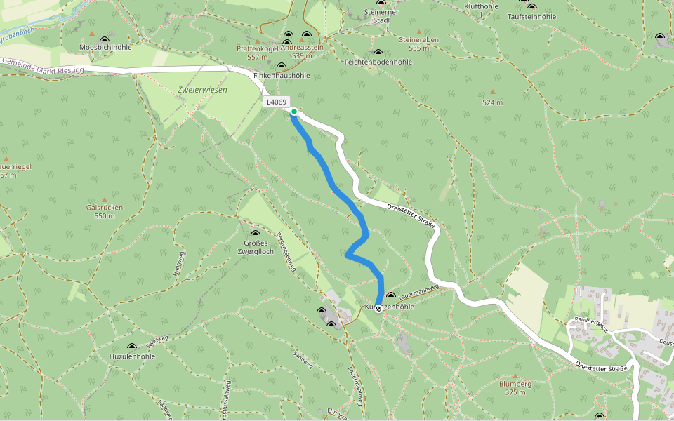 Raderingweg walking route map in Weikersdorf am Steinfelde
