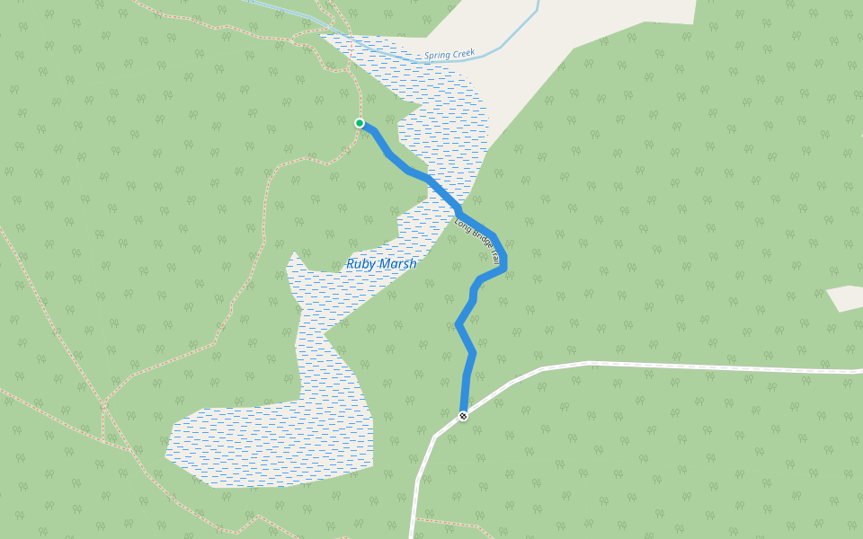 Long Bridge Trail walking route map in Hancock