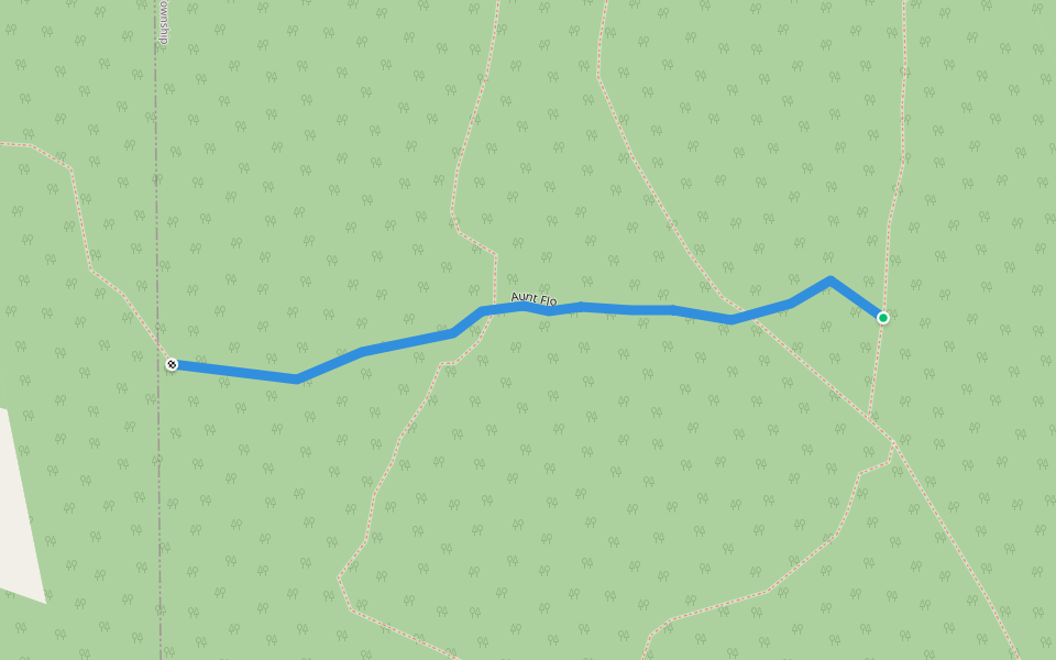 Aunt Flo walking route map in Hancock