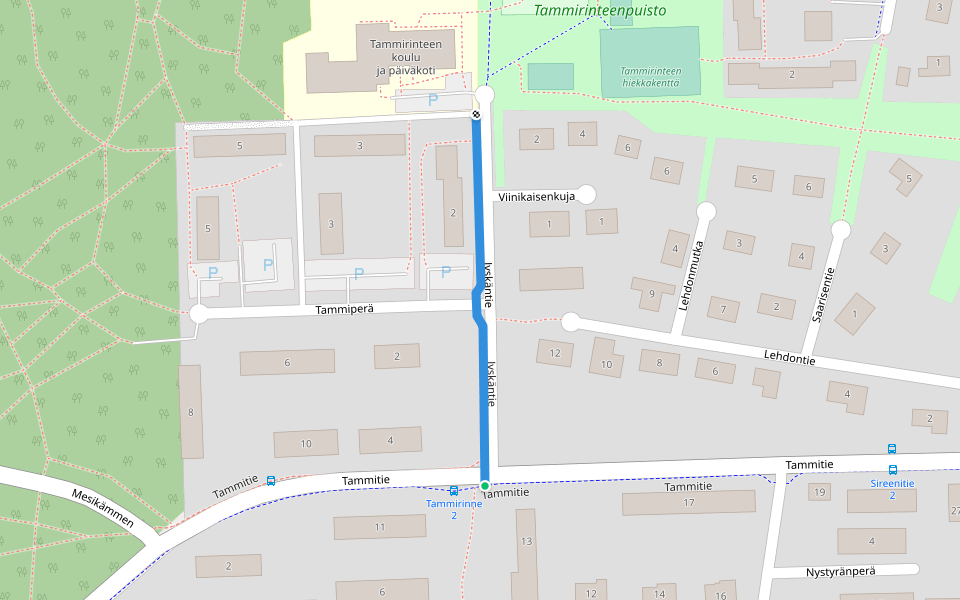 Jyskäntie walking route map in Jyväskylä