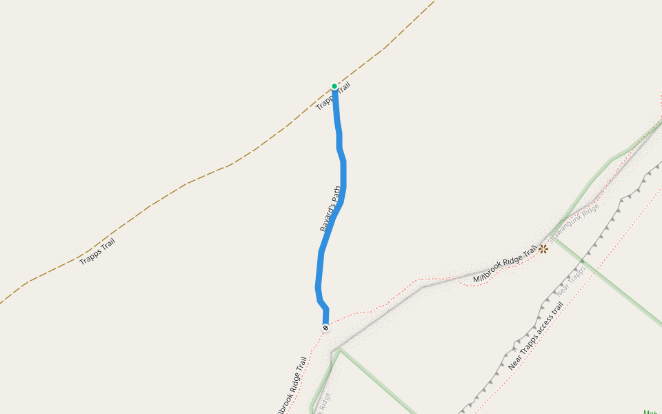 Bayard's Path walking route map in Gardiner