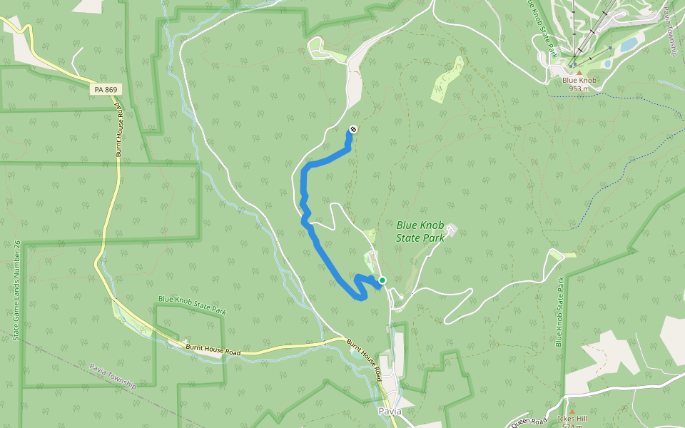 Crist Ridge Trail - MTB Trail walking route map in Imler