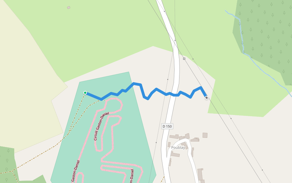 Descente VTT 2013 walking route map in Bignan