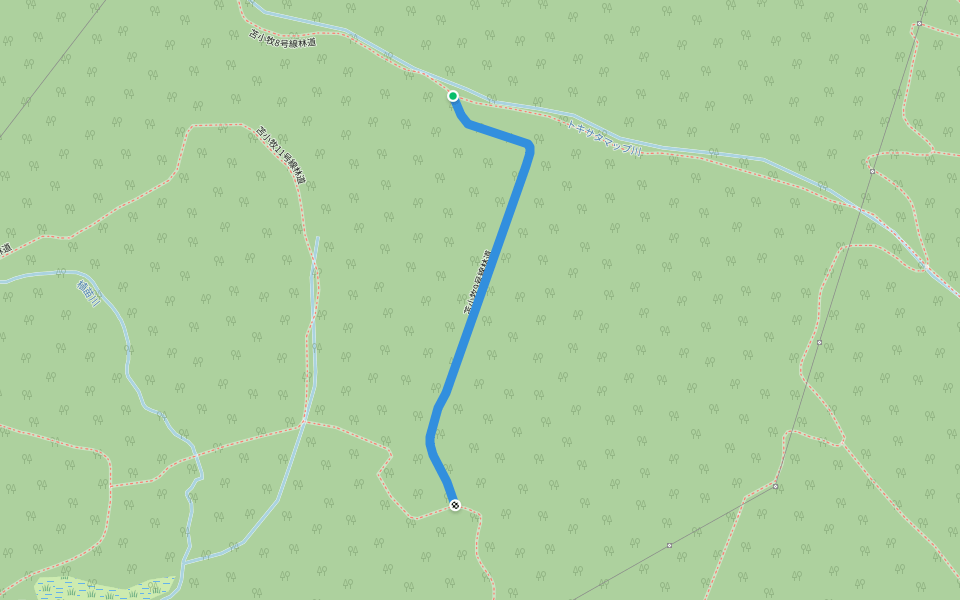 苫小牧9号線林道 walking route map in Tomakomai