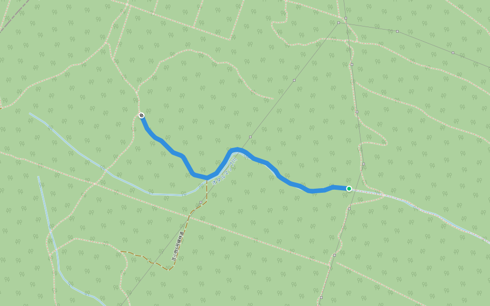 植苗林道 walking route map in Tomakomai