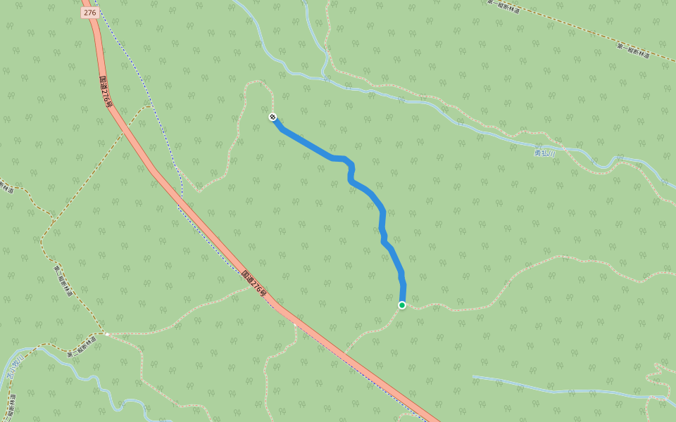 丸山10号線林道 walking route map in Tomakomai