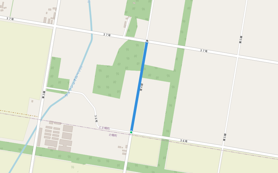 東4線 walking route map in Shihoro