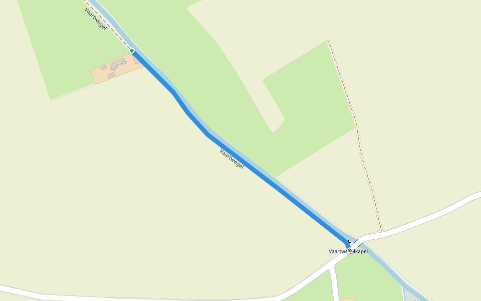 Vaartwegel walking route map in Zuienkerke