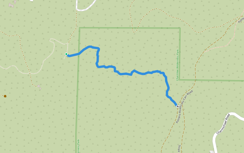 Nicholas Flats - Charmlee Connector Trail walking route map in Malibu