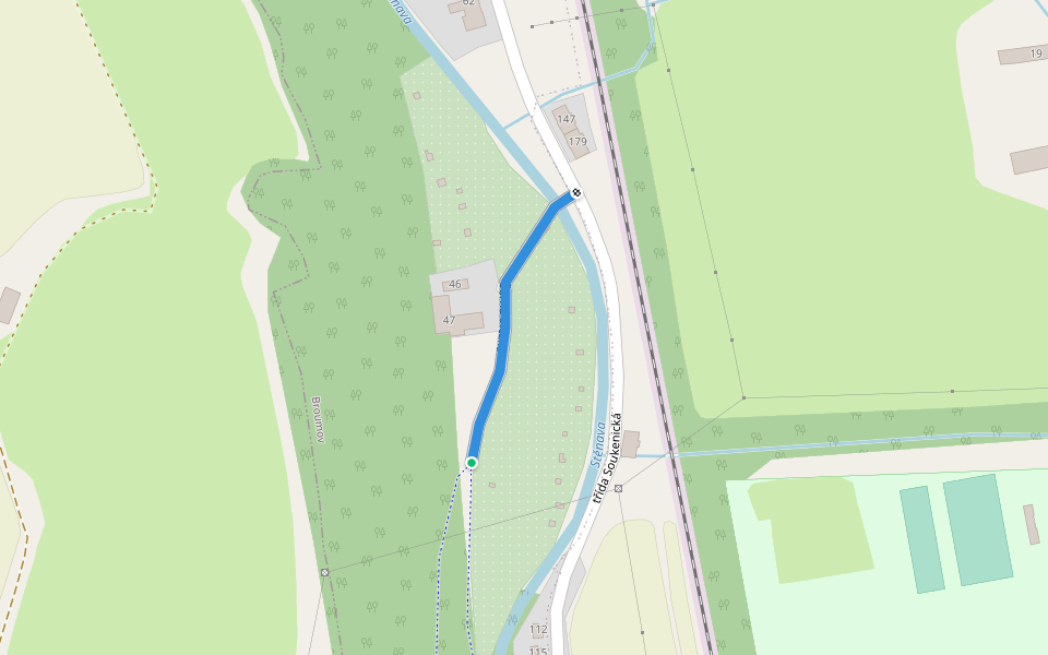 Černá stezka walking route map in Broumov