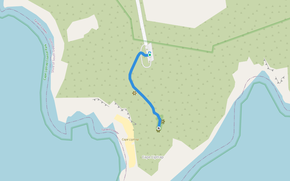 Cape Liptrap Lighthouse Walk walking route map in Tarwin Lower