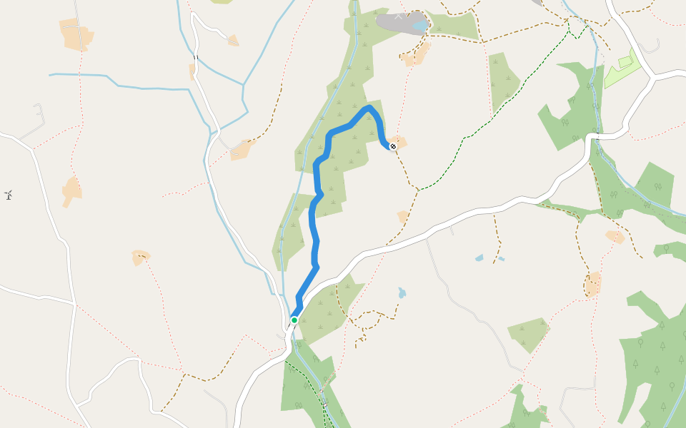 Meyn Quarry Trail walking route map in Trewardreva