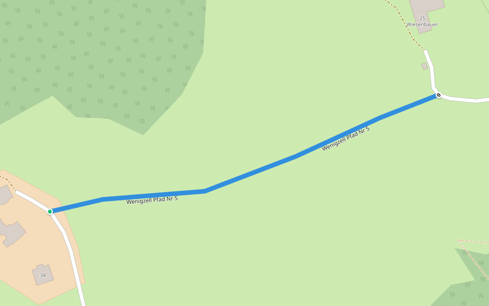 Wenigzell Pfad Nr 5 walking route map in Kandlbauer