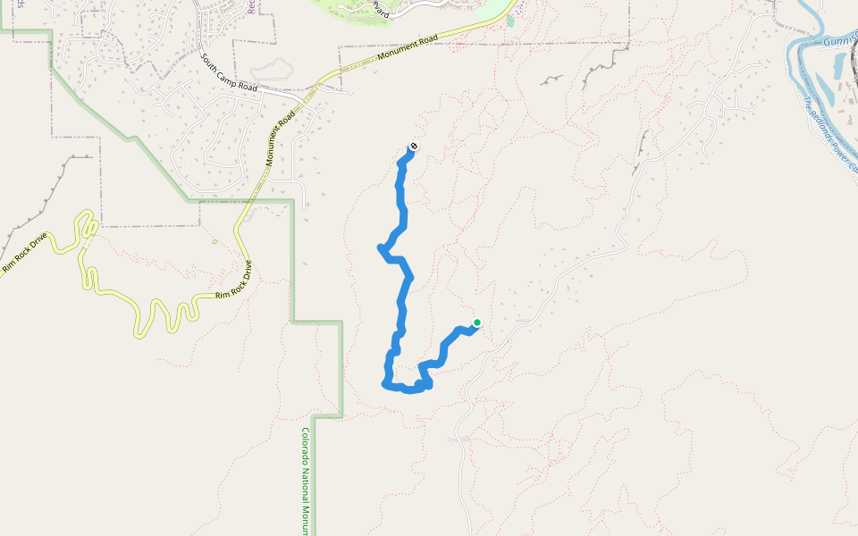 Eagle's Wing Trail walking route map in Grand Junction