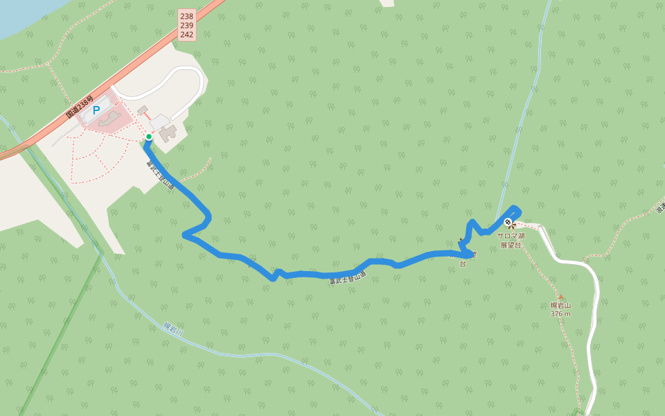 富武士登山道 walking route map in Saroma