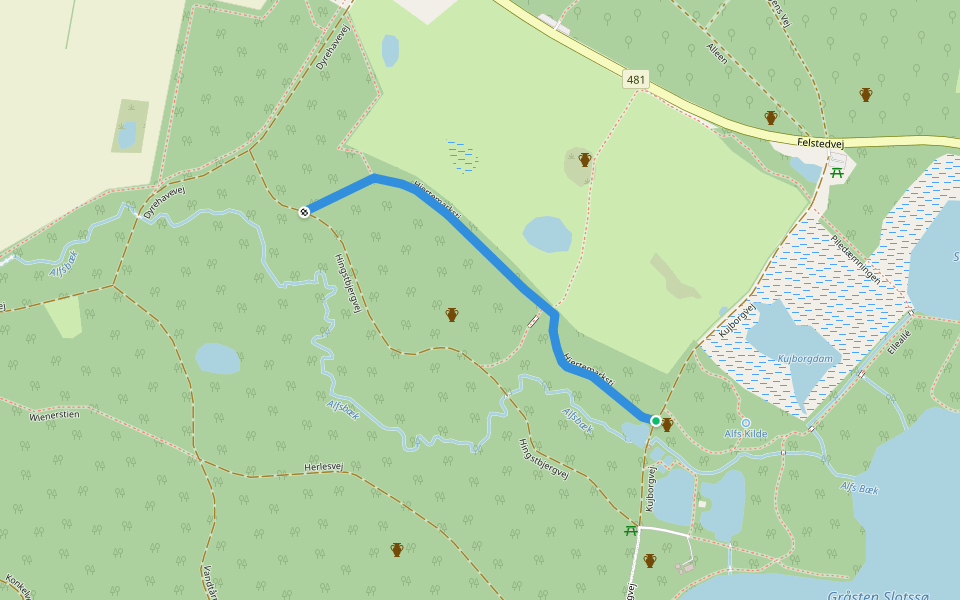 Hjertemarksti walking route map in Gråsten