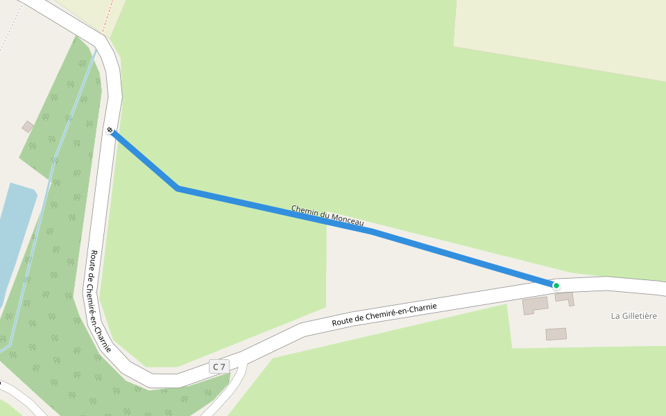 Chemin du Monceau walking route map in Épineu-le-Chevreuil